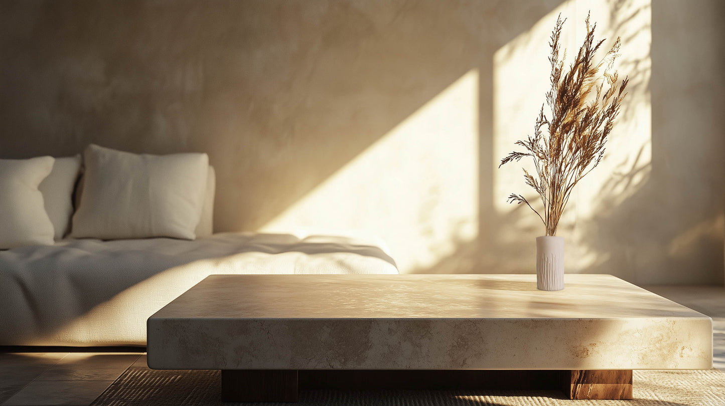 Stripe vase in raw ceramic Cream - dried flowers offered